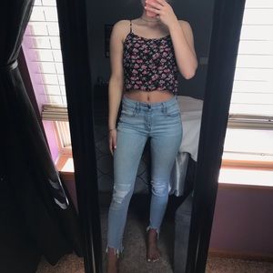 Floral Cropped Tank Top